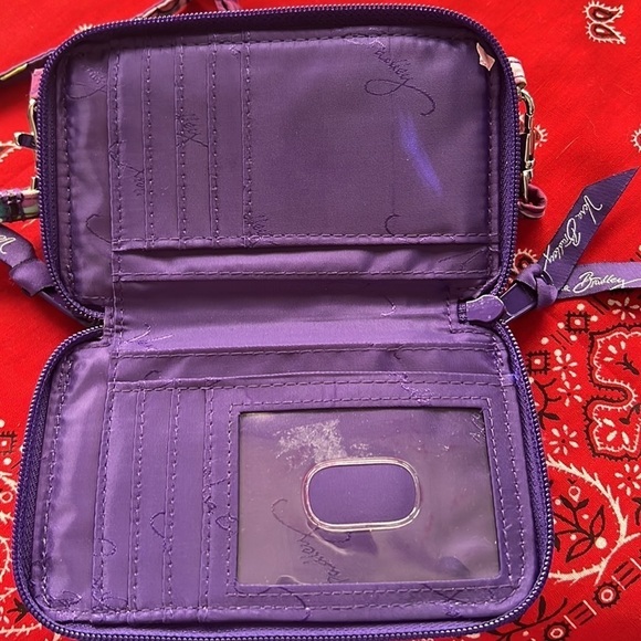 Vera Bradley Cross Body Wallet, Adj Strap, Length 6”, Vertical 4”, Width 1” - Picture 8 of 10